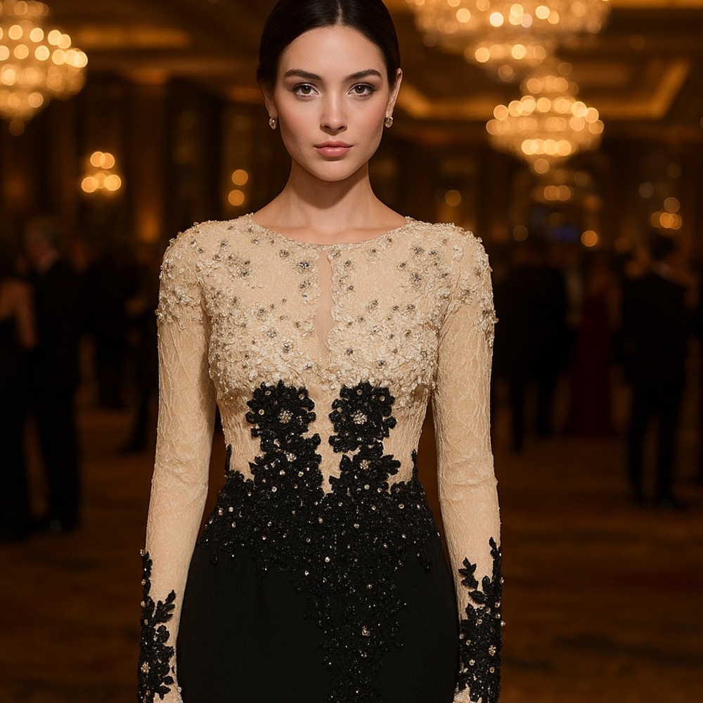 Rachel Allan Lace and Beaded Wedding Dress